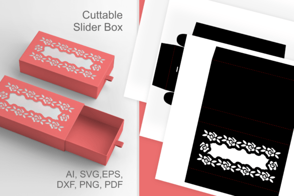 Download Small Roses Frame Slive/Drawer Favor Box - Premium Resources