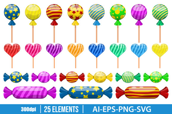 Download Sweet Candy Clipart Vector Design - Candy Collection