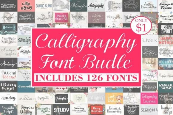 Download Calligraphy Font Bundle - Calligraphy font Collection
