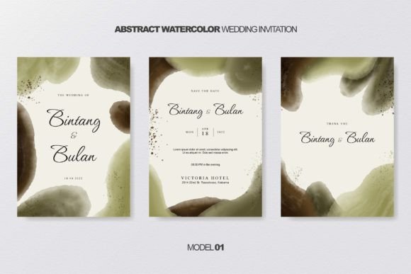 Download Abstract Watercolor Wedding Invitation - Invitation Collection